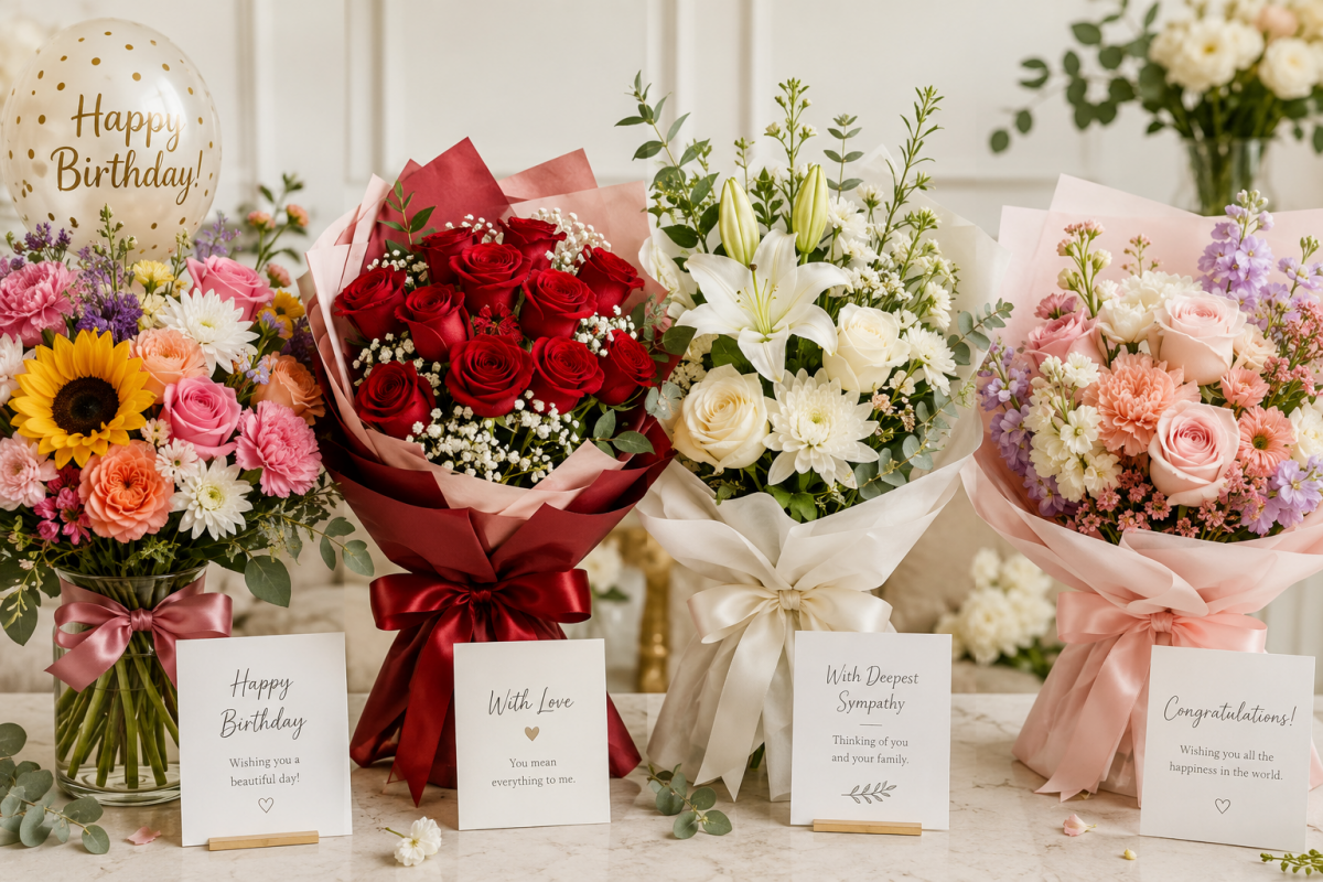 Custom Flower Arrangements for Birthdays, Anniversaries, Sympathy, and Everyday Gifts